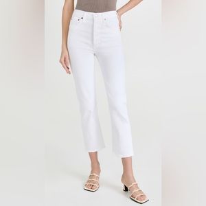 AGOLDE Size 24 Riley High Rise Straight Crop Button Fly Jeans